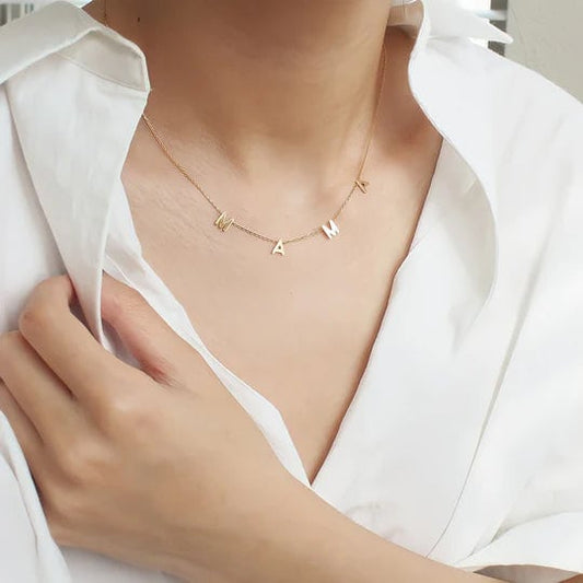 14K Personalized Gold Name Jewelry: Necklace or Bracelet in 14-24&quot; Lengths - Ideal Gift For Her