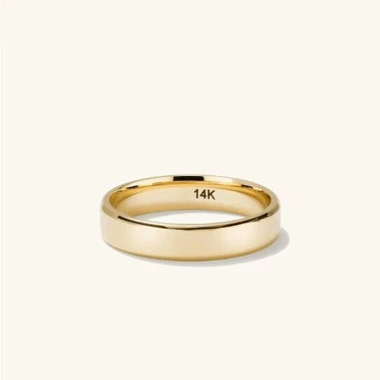 14k Gold Wedding Band - Personalized Gold Band - Gift For Her/Him